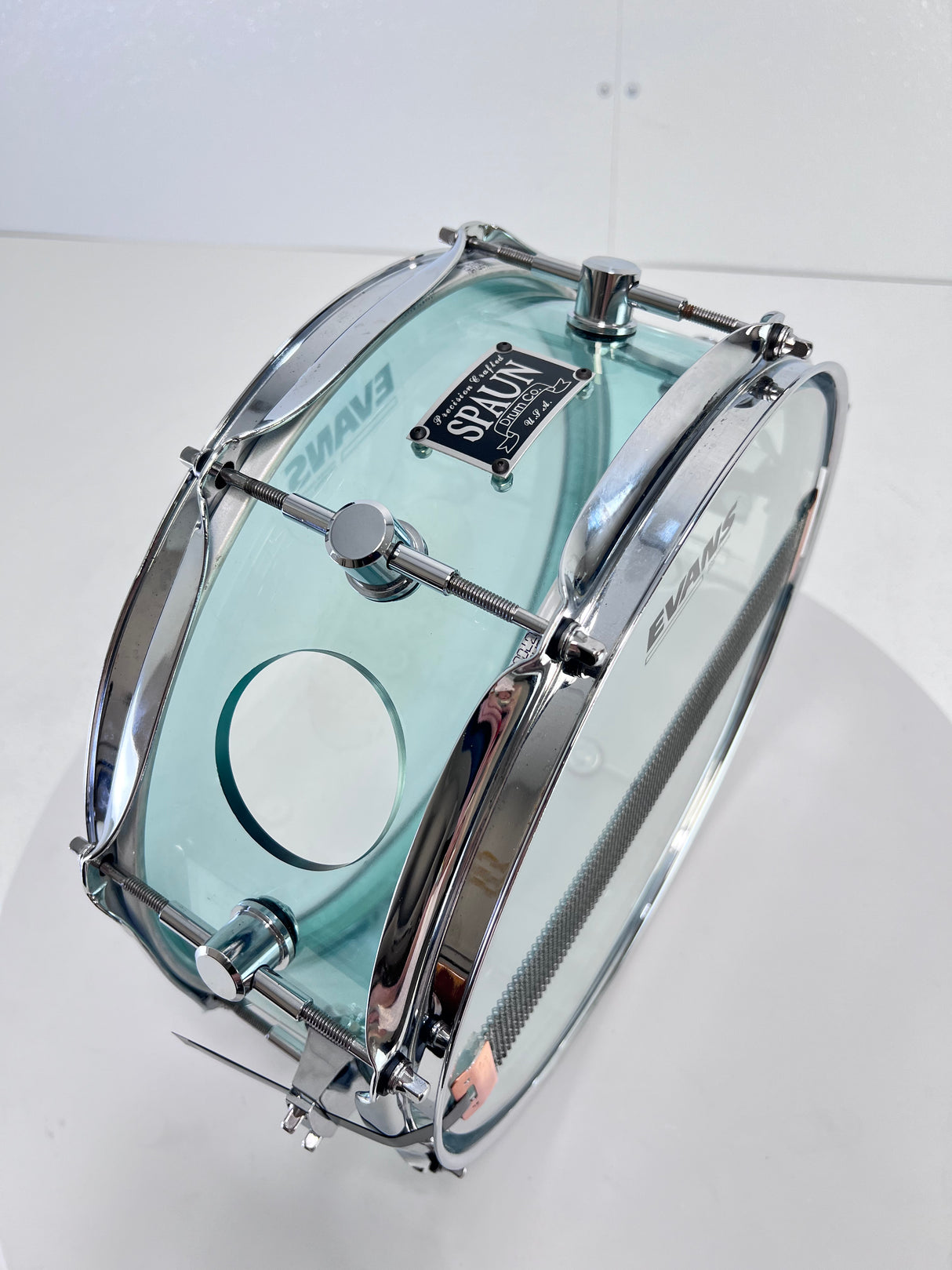 Used Spaun Acrylic "Coke Bottle" Snare 5.5" x 13"