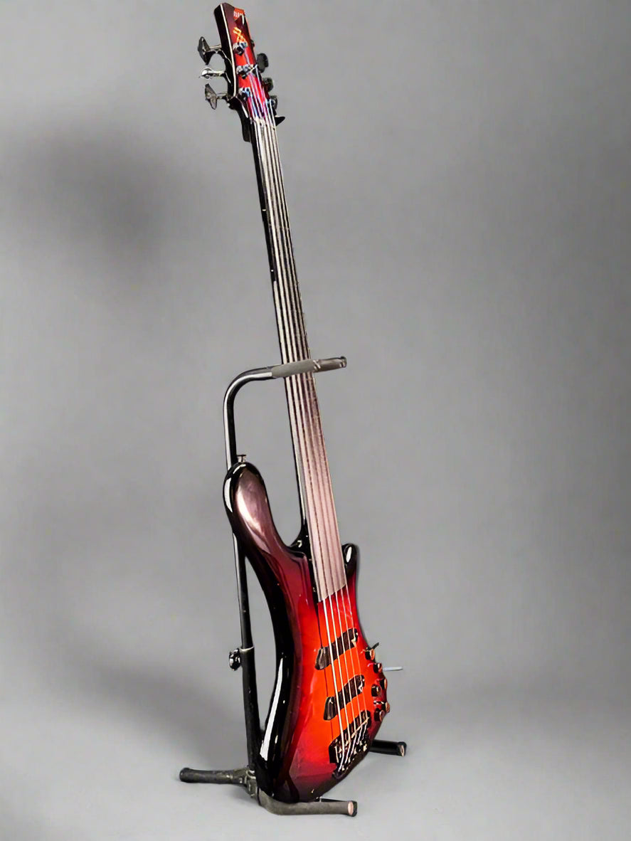 Used Jerzy Drozd Custom 5 String Fretless Bass - Red Burst (AVAIL 05.14.25)