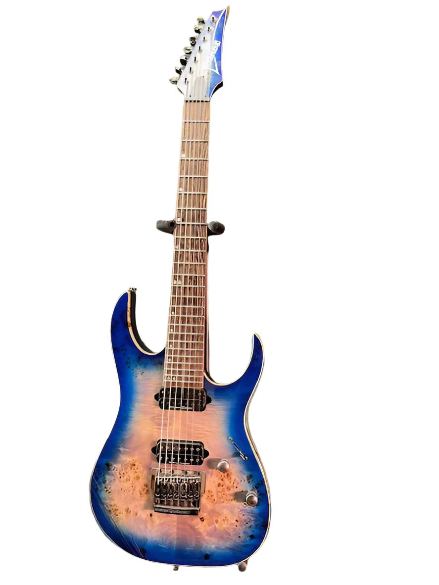Used Ibanez RG1027PBF Electric Guitar w/Bag - Cerulean Blue