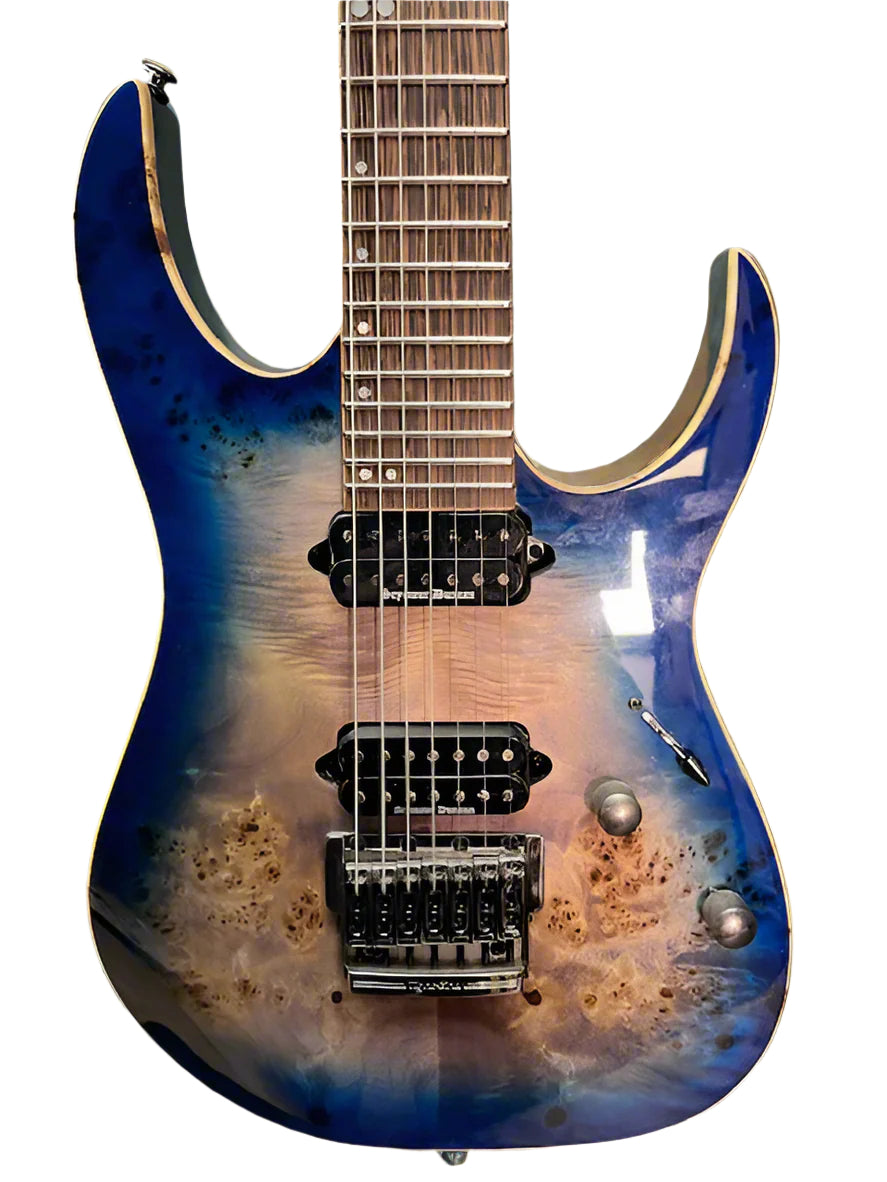 Used Ibanez RG1027PBF Electric Guitar w/Bag - Cerulean Blue