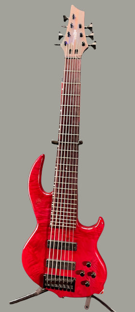 Used Conklin GT7 7-String Bass - Wine Red (With Case)
