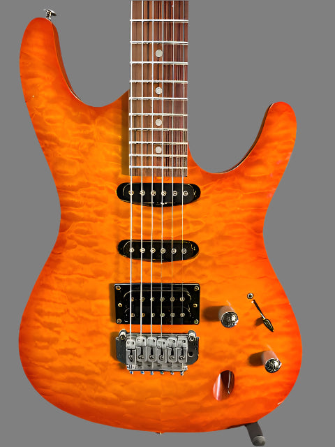 Used Ibanez SA160FM SA Series 100 Electric Guitar - Quilted Maple Honeyburst
