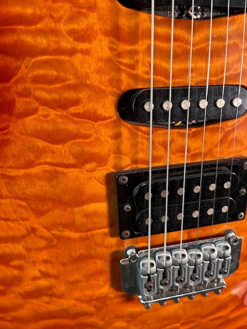 Used Ibanez SA160FM SA Series 100 Electric Guitar - Quilted Maple Honeyburst