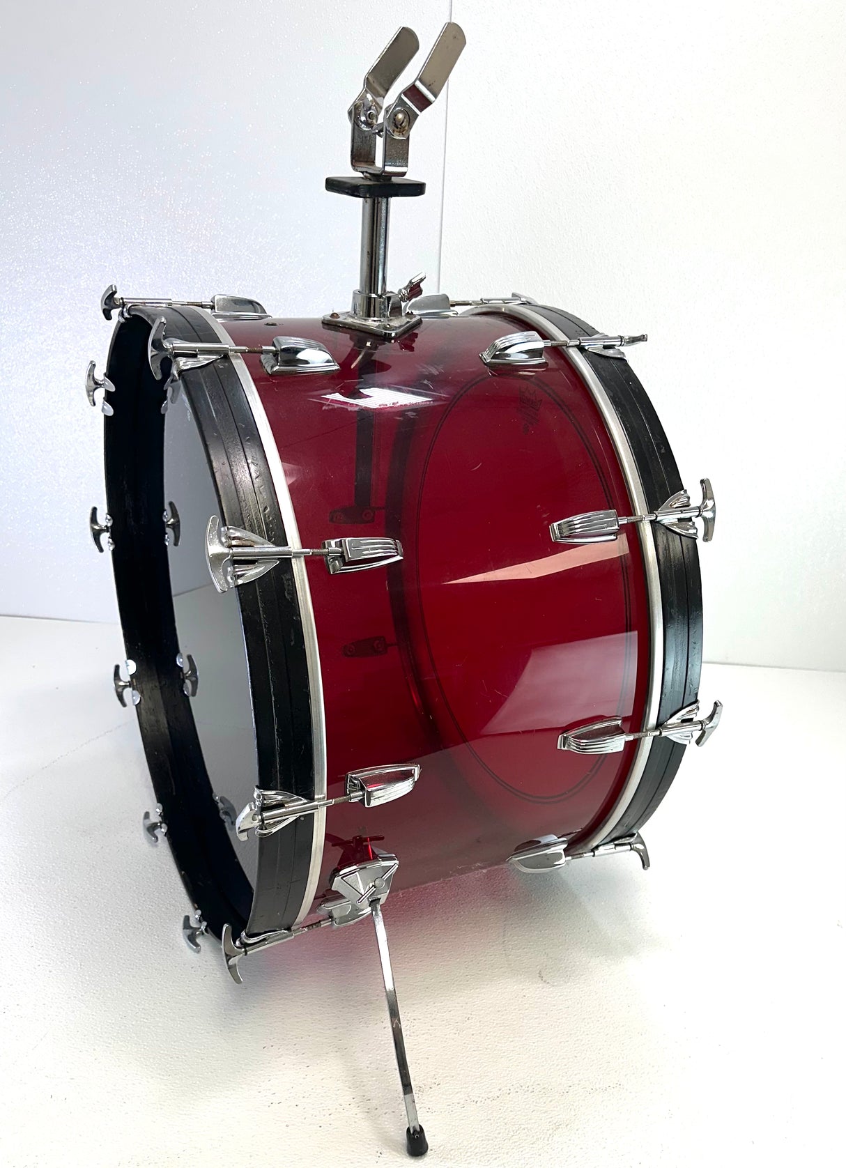 Used Ludwig Vistalite 5pc Drum Kit Red Acrylic (13,14,16,18,24")