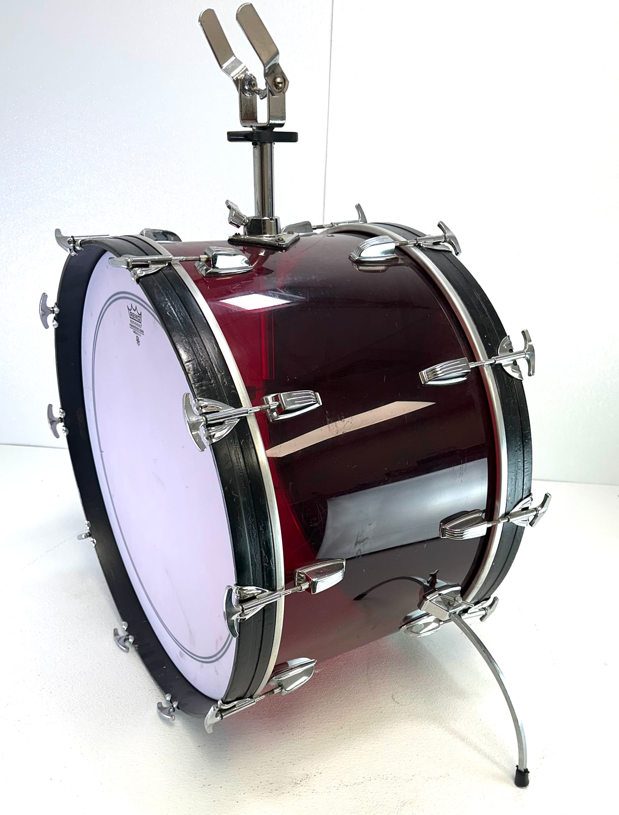 Used Ludwig Vistalite 5pc Drum Kit Red Acrylic (13,14,16,18,24")