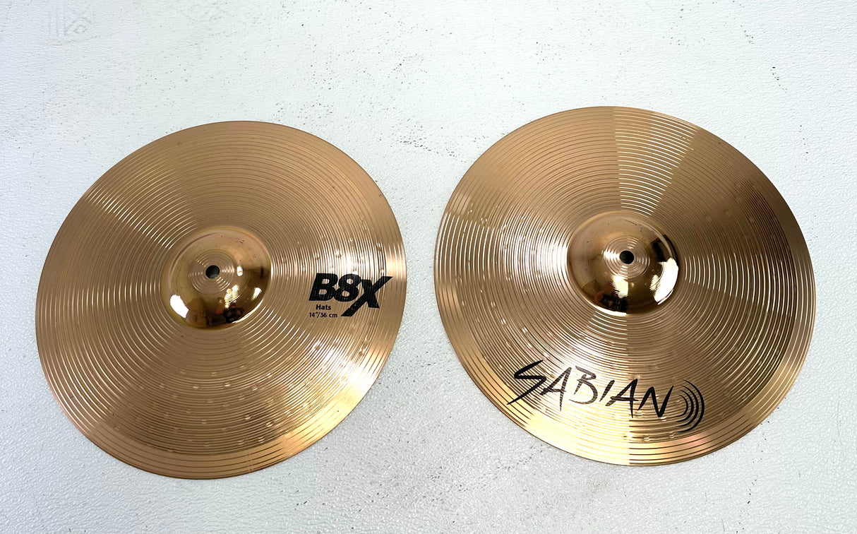 Used Sabian B8X Hi Hats 14"