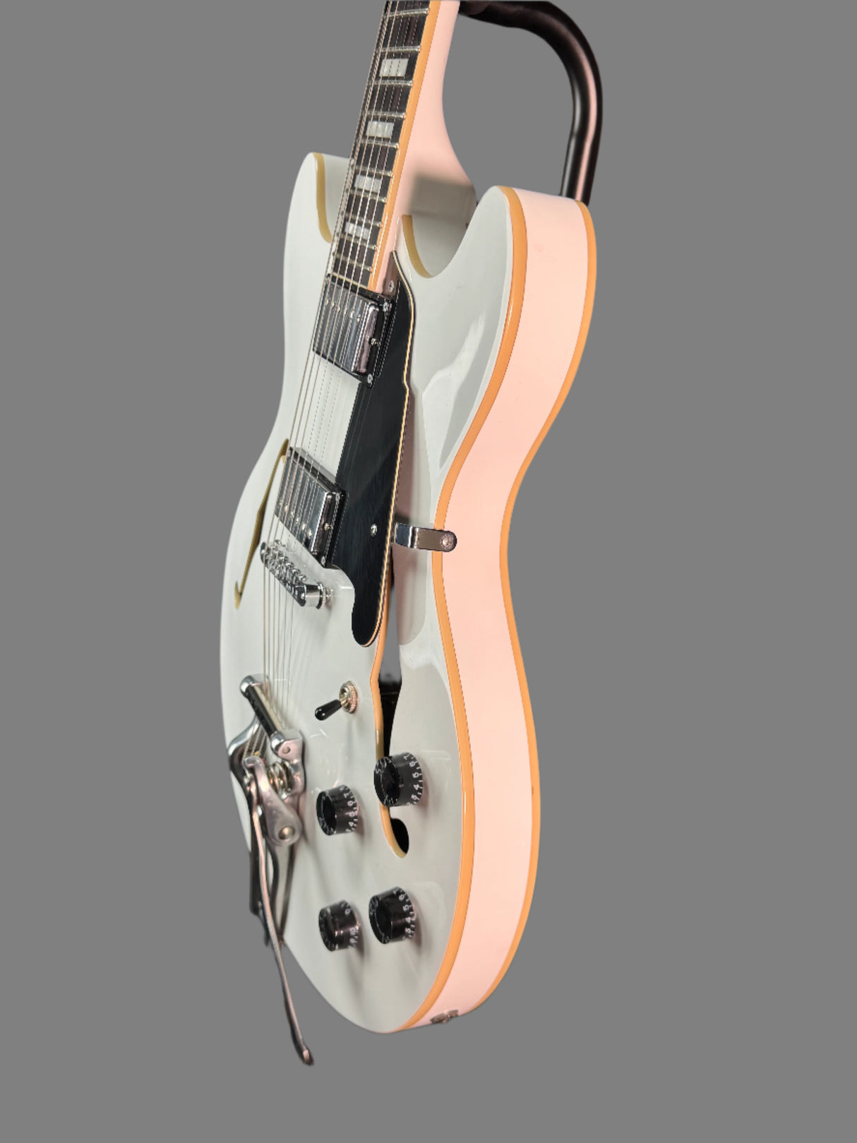 USED D'Angelico Premier Double Cut W/ Bigsby White (With Case)