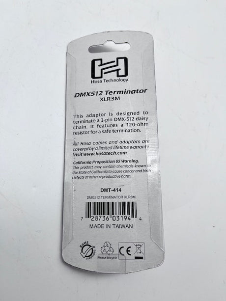 DMX512 Terminator XLR3M