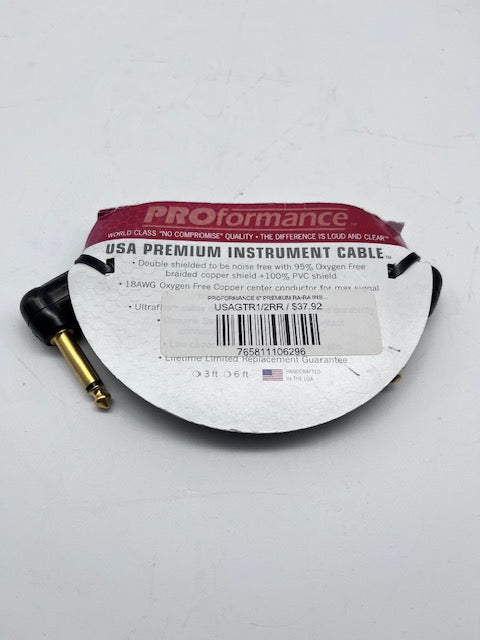 Proformance 6" Premium RA-RA Instrument Cable