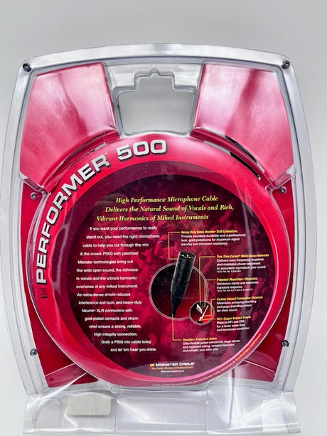 Monster Performer 500 Microphone Cable 10ft