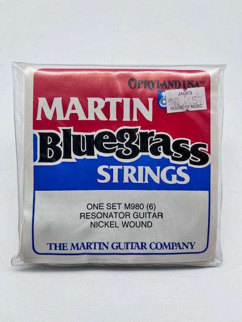 Martin Bluegrass Resonator Nickel Guitar Strings M980 Full Set
