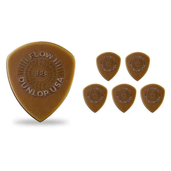Dunlop Flow Standard .88mm Grip Guitar Picks, 6-Pack