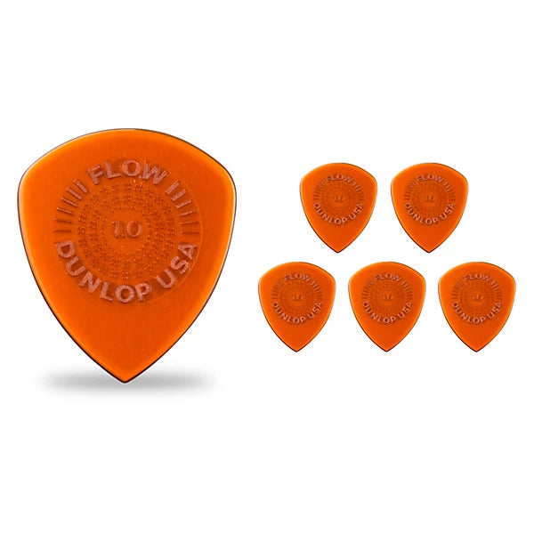 Dunlop Flow Standard 1.0mm Grip Guitar Picks, 6-Pack