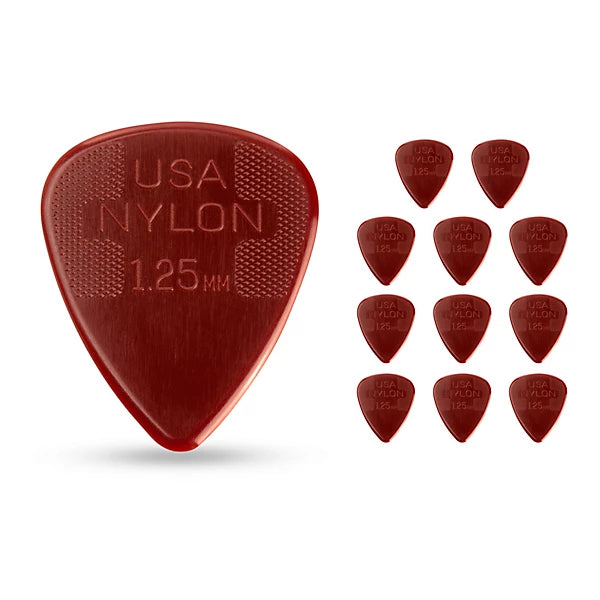 Dunlop Nylon Standard 1.25mm Picks 12-Pack