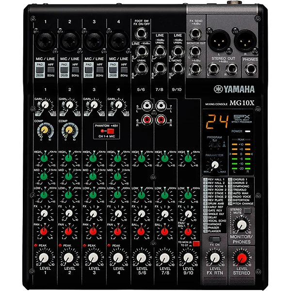 Yamaha MG10X CV 10-Input Stereo Mixer With Effects
