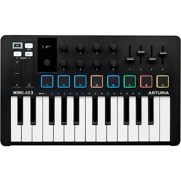 Arturia MiniLab 3 Hybrid Keyboard Controller Black