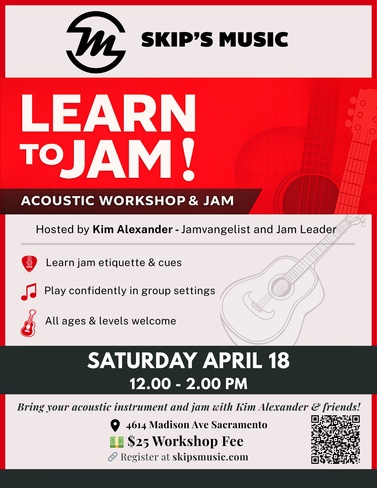 Learn To Jam! at Skips Music