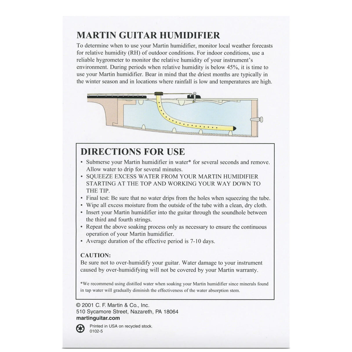 Martin Guitar Humidifier