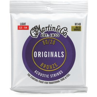 Martin M140 Original Acoustic 80/20 Bronze Guitar Strings - .012-.054 Light