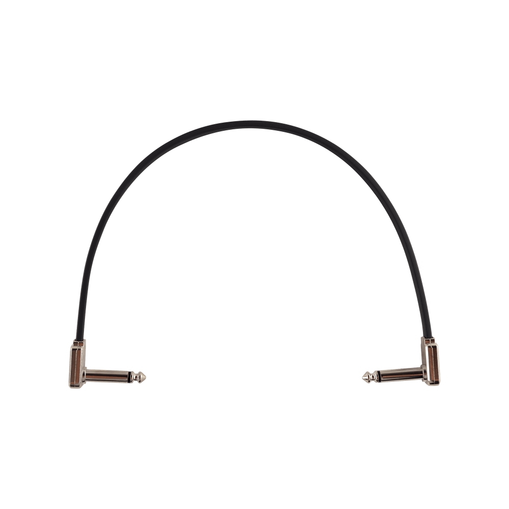 Ernie Ball Flat Ribbon Patch Cable 12in - Black - Single