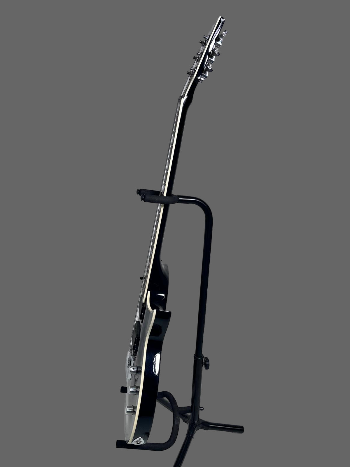 Used ESP LTD Deluxe w/evertune Bridge Black w Pearl Binding