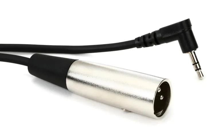 Hosa XVM-105M XLR Male to Right Angle 3.5mm TRS Male Cable - 5 foot