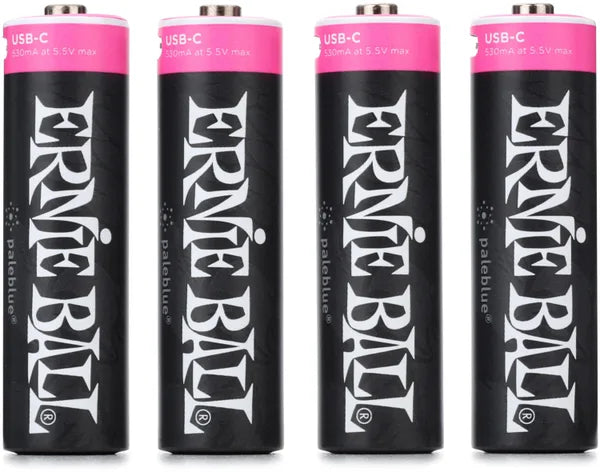 Ernie Ball USB-C Rechargeable AA Battery by Paleblue - 4-pack