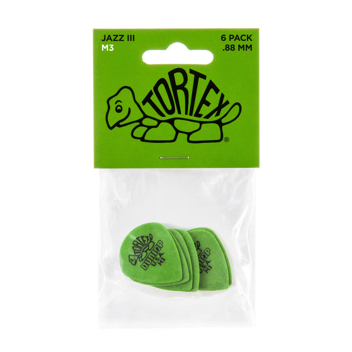 Dunlop Tortex Jazz III Pick - Medium - 6 Pack