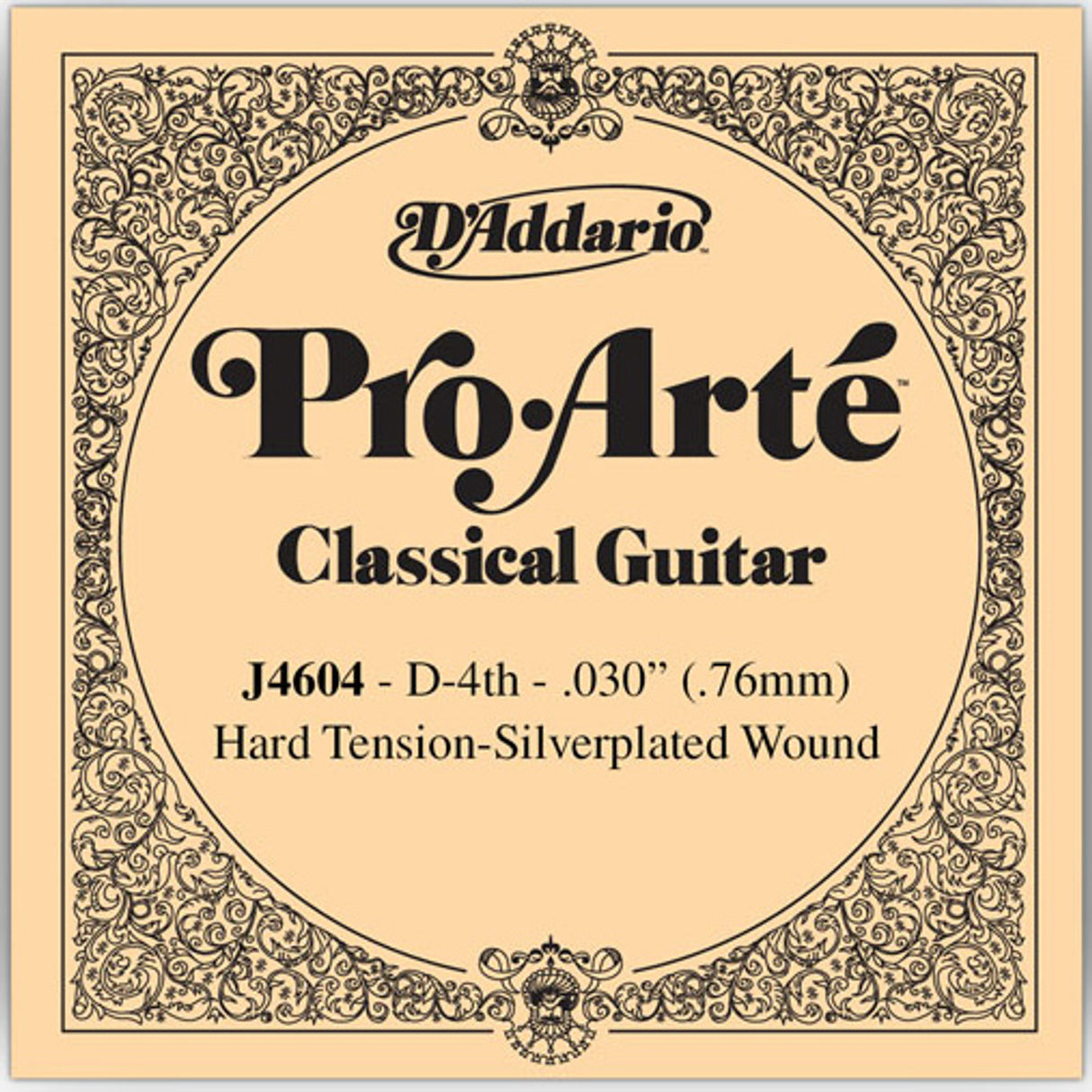 D'Addario Pro Arte Single Classical Guitar String - Hard Tension Hard D 4th