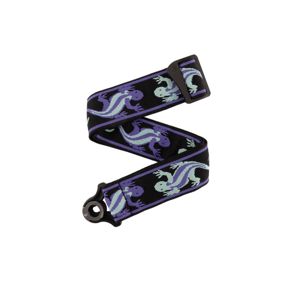 D'Addario Auto Lock Vintage Planet Waves, Lizards Green/Blue