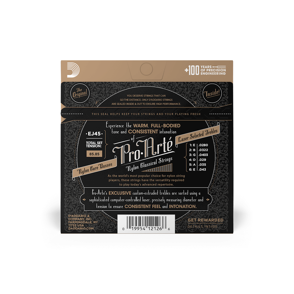 D'Addario Pro Arte Single Classical Guitar Strings - Normal Tension D 4th