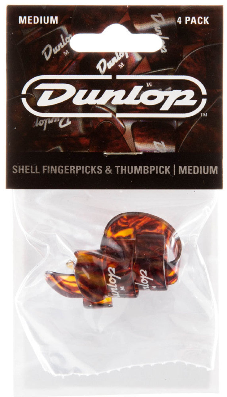 Dunlop 3 Finger Pick 1 Thumbpick Medium Pack