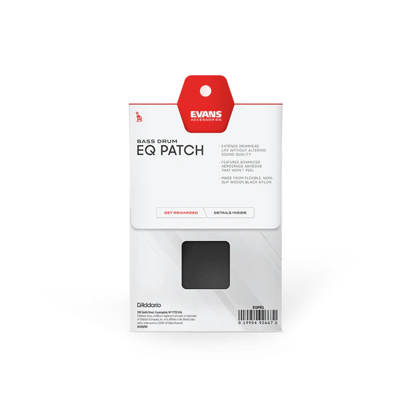 Evans EQ Patch Black Nylon (Two Single Patches)