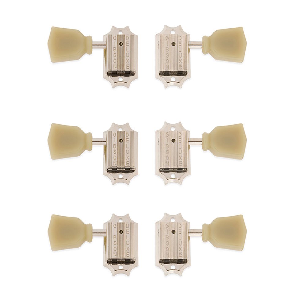 Gibson Deluxe Green Key Tuner Set (Vintage Nickel)