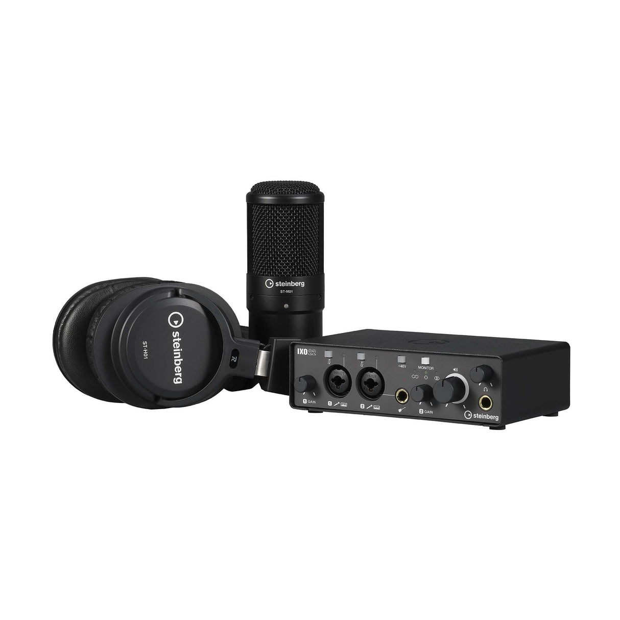 Steinberg IXO22 Recording Pack with Mic And Headphones - Black