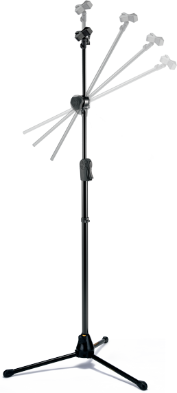 Hercules MS533B EZ Clutch Tripod Microphone Stand with Hideaway 2-in-1 Boom & EZ Microphone Clip