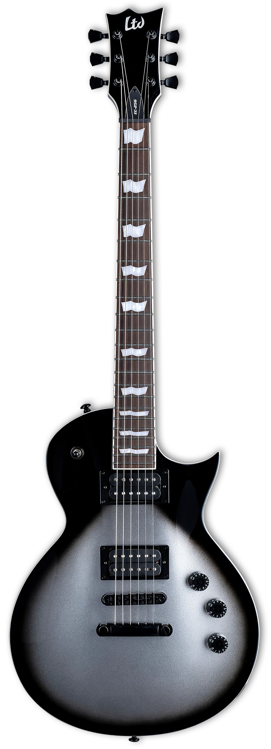 LTD EC-256 Silver Sunburst Teardrop