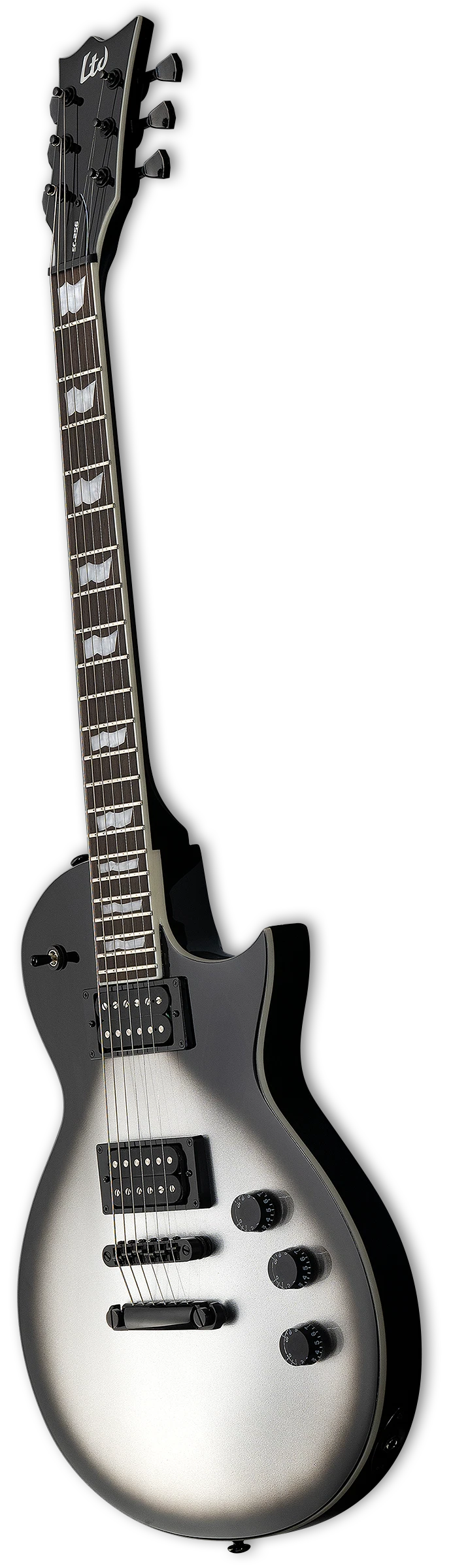 LTD EC-256 Silver Sunburst Teardrop