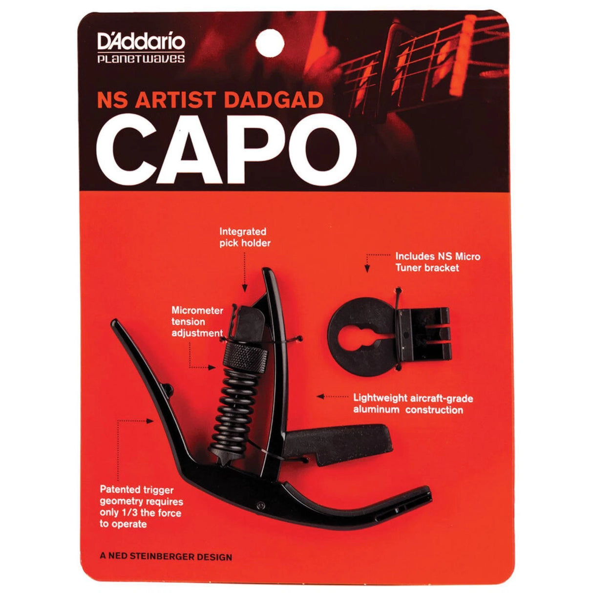 D'Addario NS Artist DADGAD Capo Black