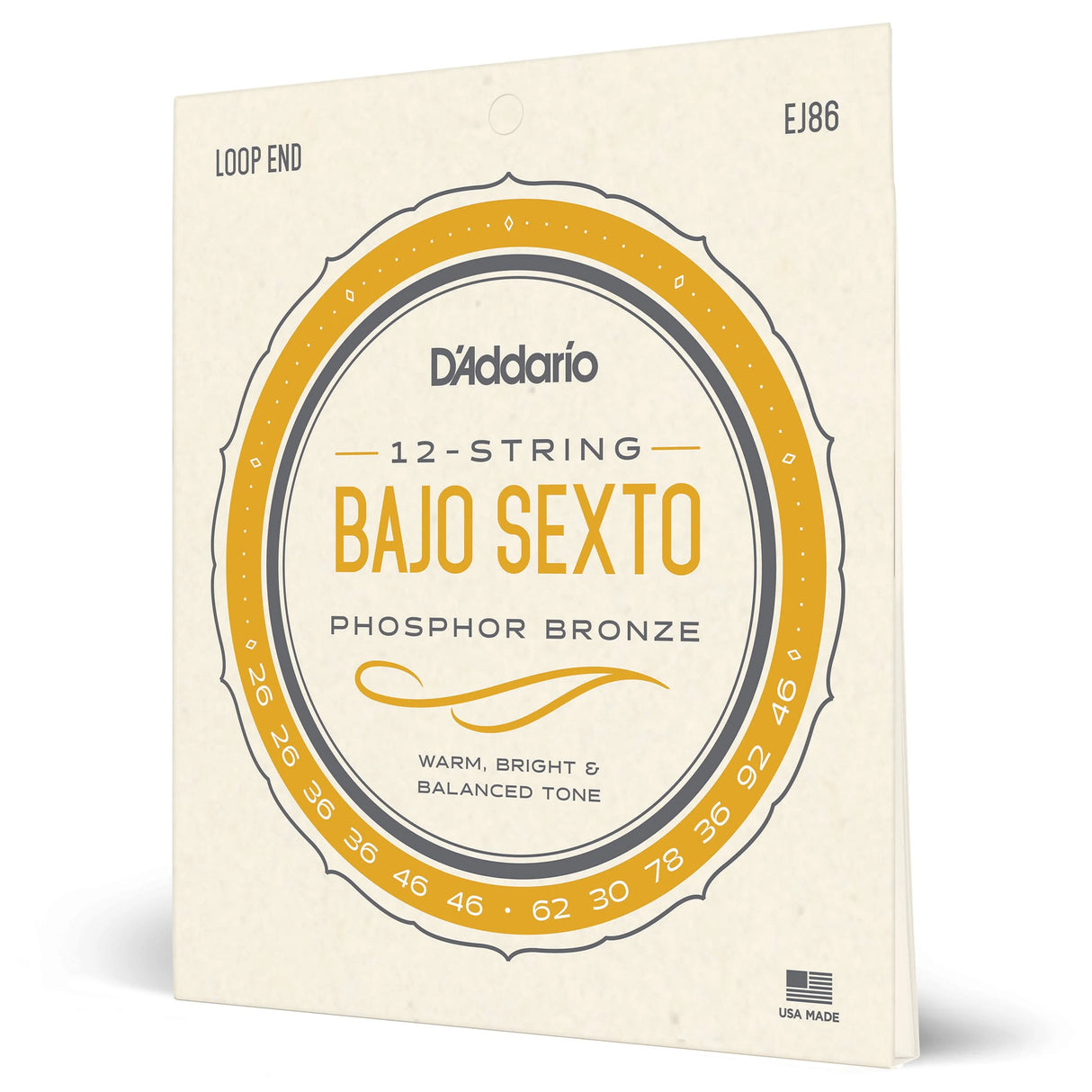 D'addario Bajo Sexto 12-String Set EJ86