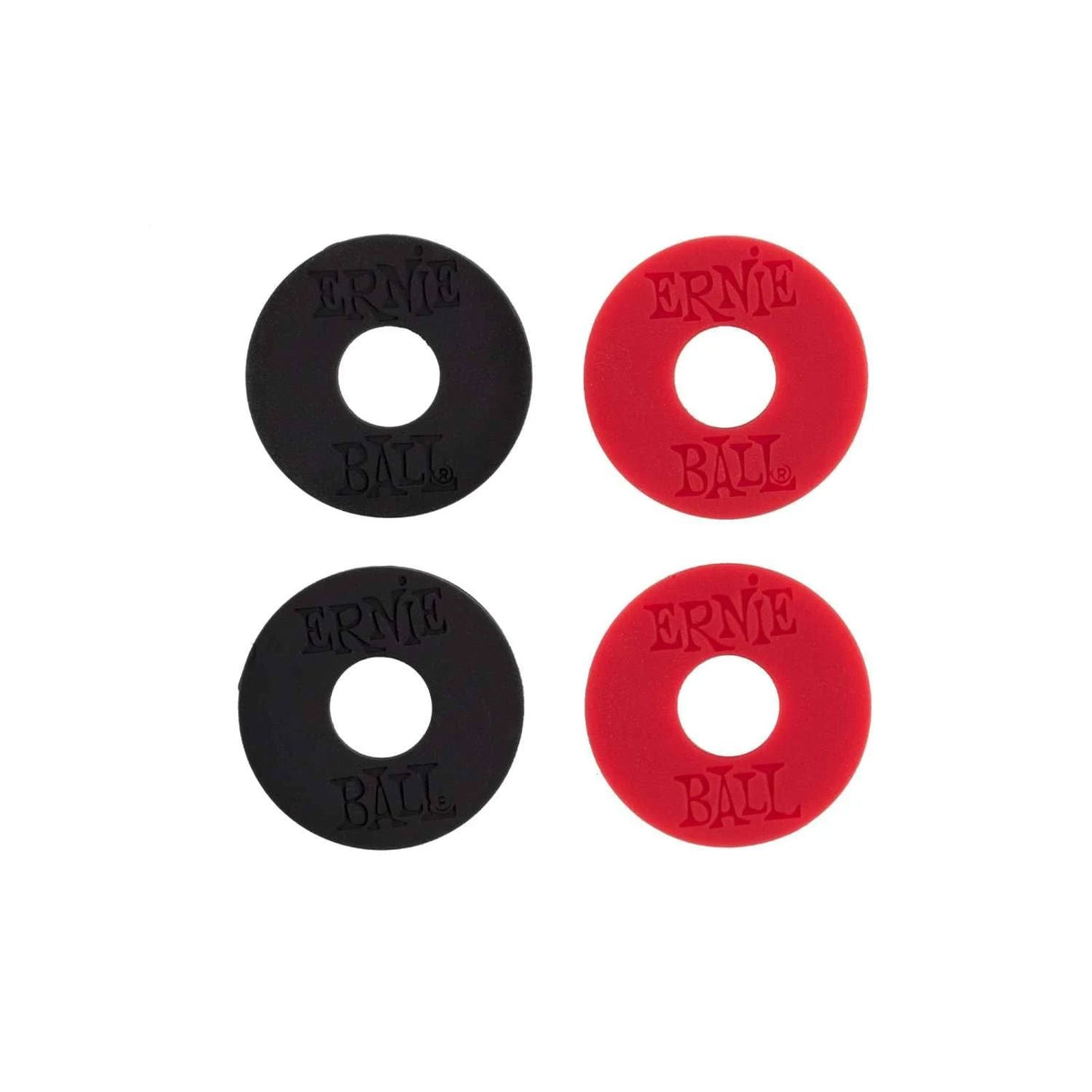 Ernie Ball Strap Blocks - Red and Black - 4 Pack