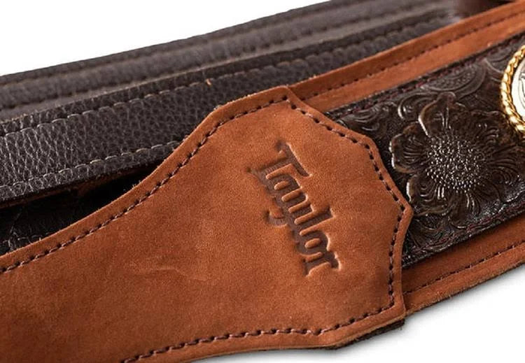 Taylor Grand Pacific 3" Nickel Concho Leather Guitar Strap