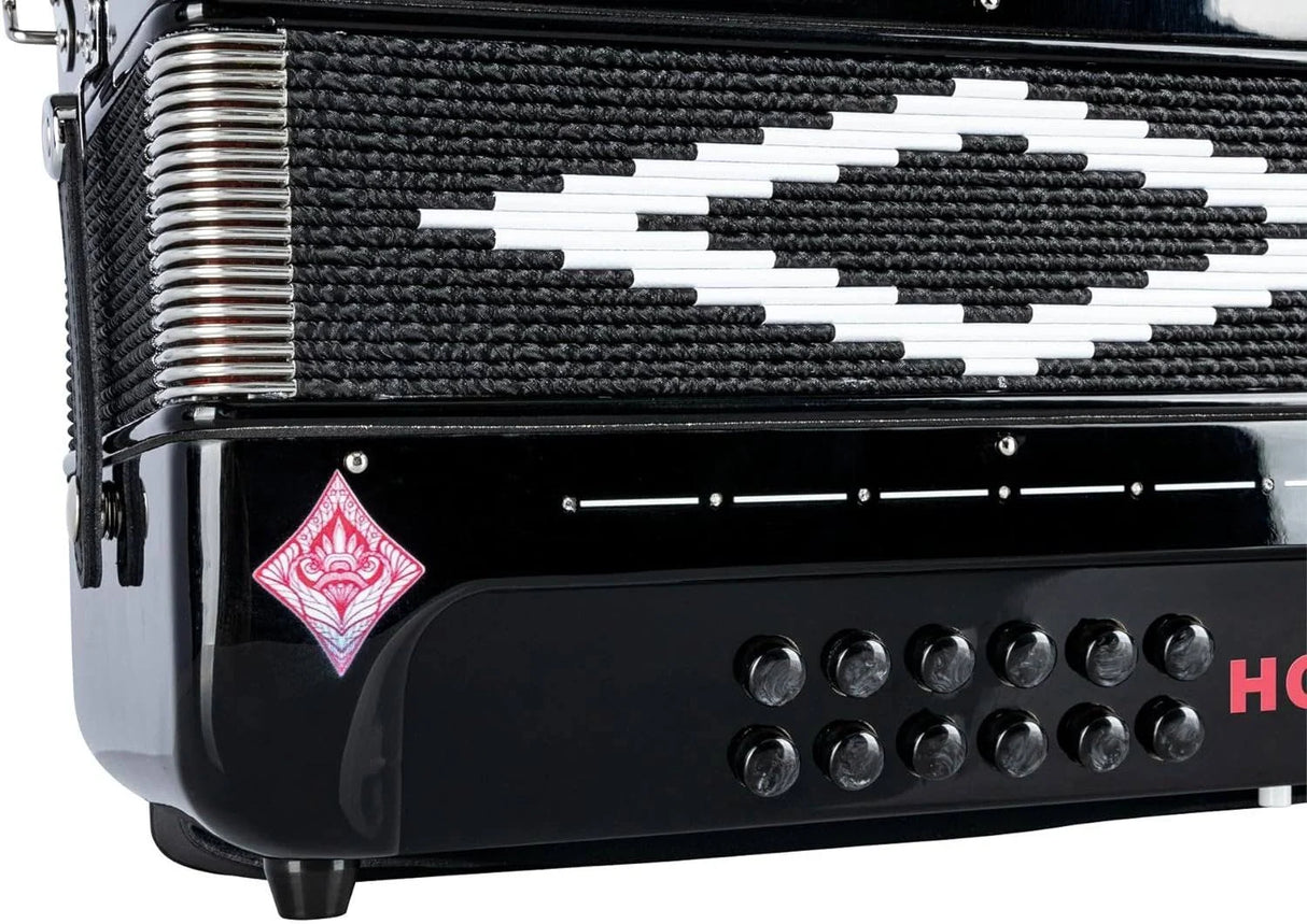 Hohner Hohnica Aces II 3-Register Accordion Black F/Bb/Eb