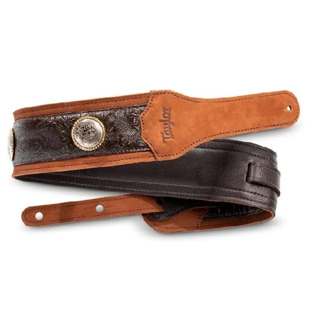 Taylor Grand Pacific 3" Nickel Concho Leather Guitar Strap