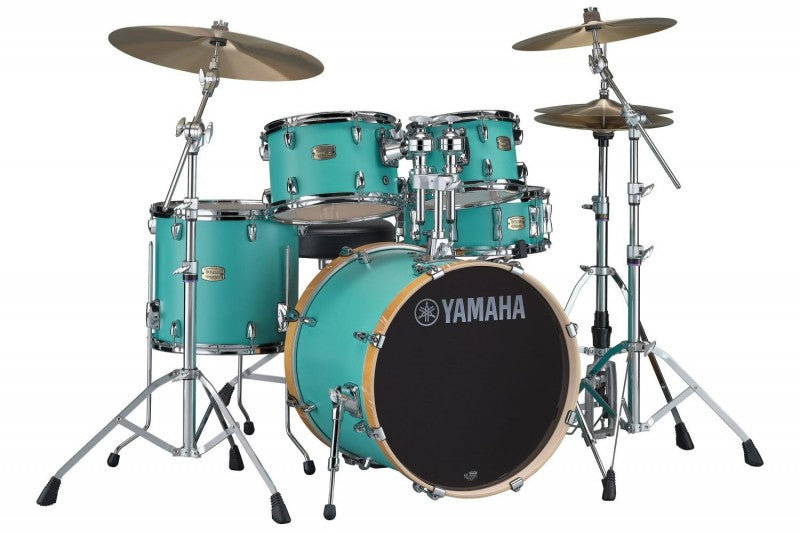 Yamaha Stage Custom Birch 5-Piece Shell Pack w/ 22" Bass Drum Matte Surf Green