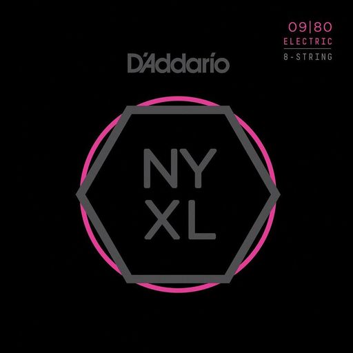 D'Addario NYXL0980 8-String Super Light Nickel Wound Electric Guitar Strings
