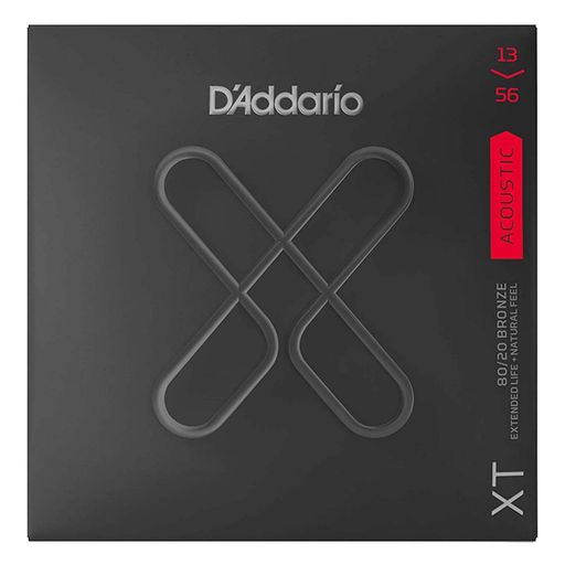 D'Addario XT Coated Phosphor Bronze Acoustic Guitar Strings XTAPB1356 Medium 13-56