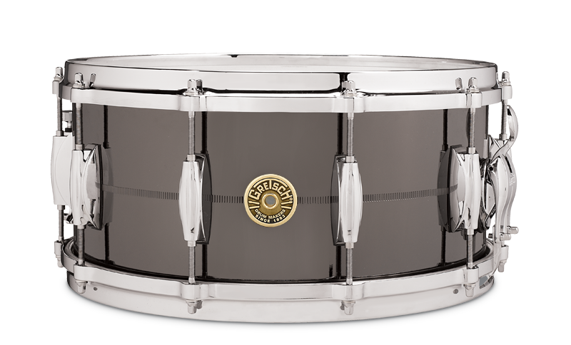Gretsch USA Custom G4164SS 6.5"x14" Black Chrome over Solid Steel Snare Drum