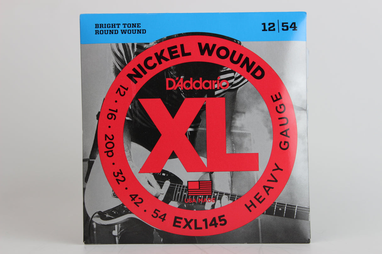 D'Addario EXL145 Nickel Wound Electric Strings – Heavy 12-54