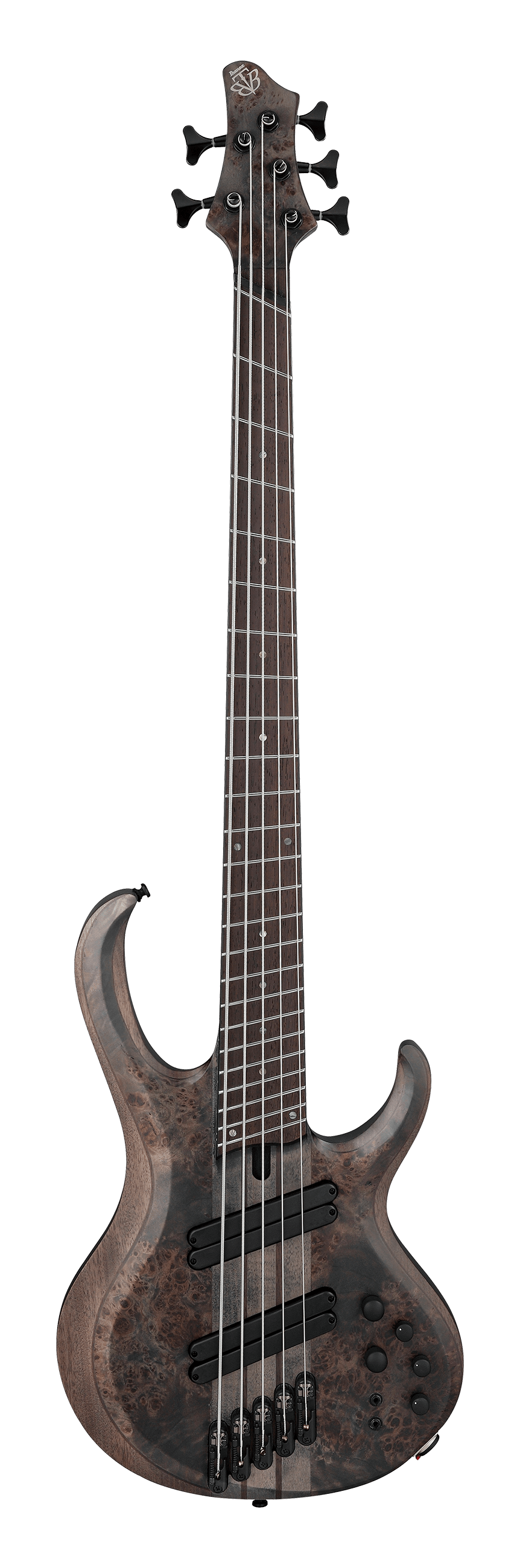 Ibanez BTB805MS 5-String Bass Guitar, Transparent Gray Flat